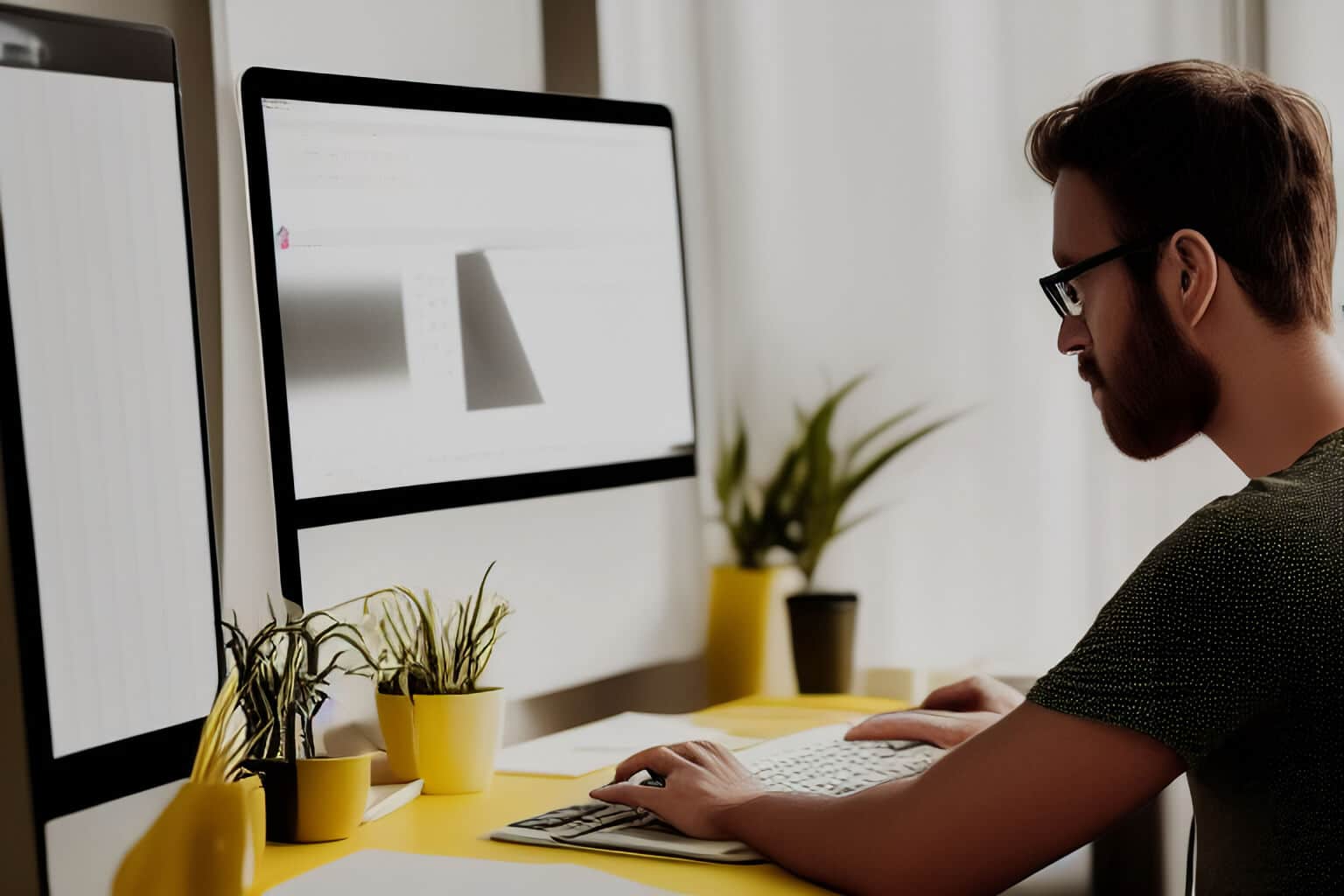 Un rédacteur web conçu artificiellement par une IA - Source : StockAI